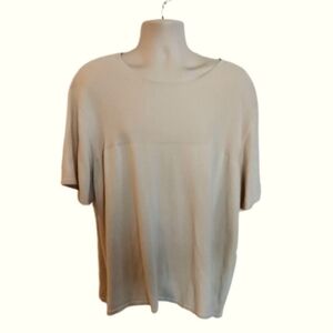 Liz &Me Beige Sweater Short Sleeves Size 4X